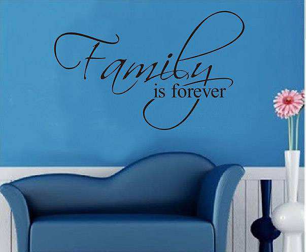 Family forever quote wall decals