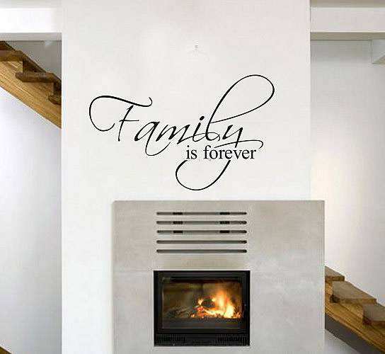 Family is forever wall quote wall stickers