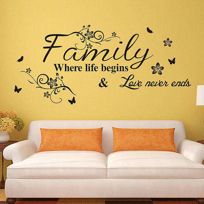 Family quote wall stickers decals