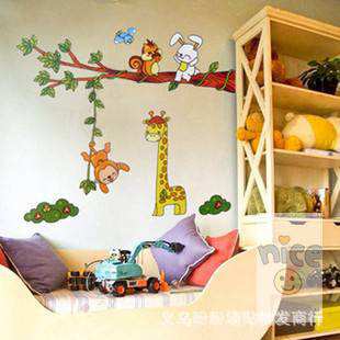 Free-Shipping-Wall-stickers-boys-and-girls-school-classroom-decoration-decorative-wall-stickers-cartoon-animal-giraffe