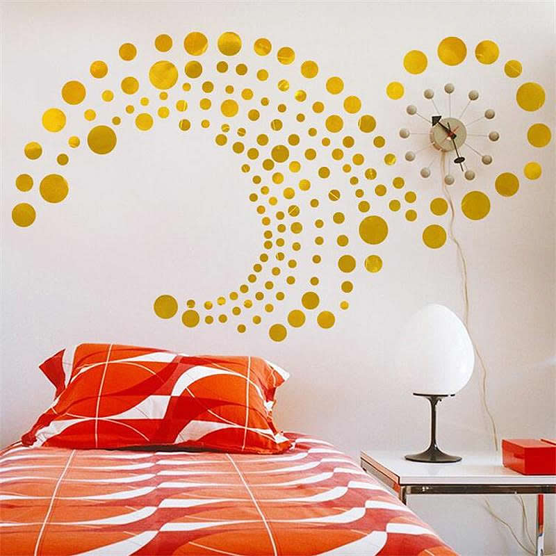 Gold Dots Wall Decals