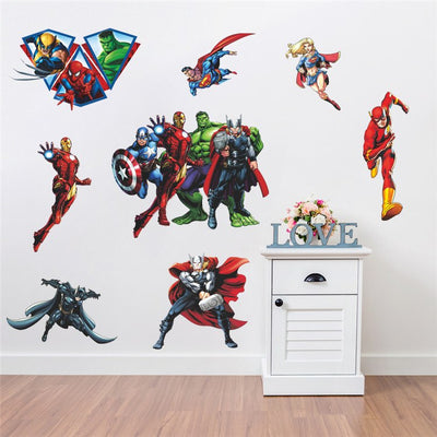3d Avengers Wall Sticker Marvel Super Hero Wallpaper pour la décoration de  la chambre FDC