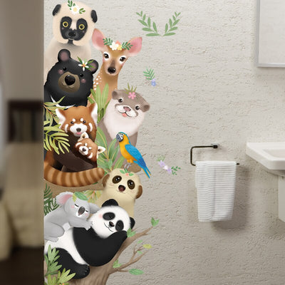 Cute Panda Deer Bear Wall Decal