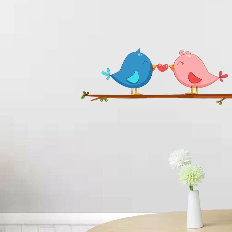 Cute Birds Couple Wall Stickers