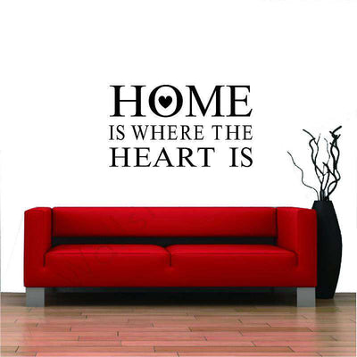 Home is where the heart is wall quotes sayings stickers