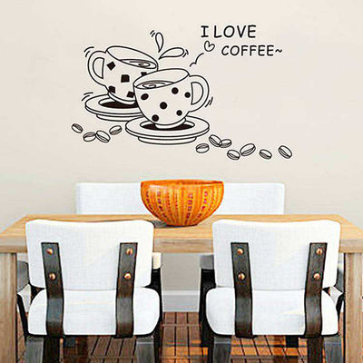 I love coffee wall art decals stickers