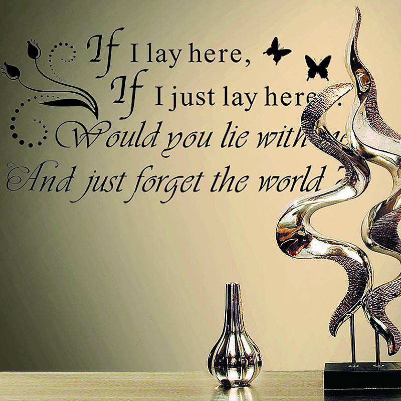 If I lay here wall sticker decal