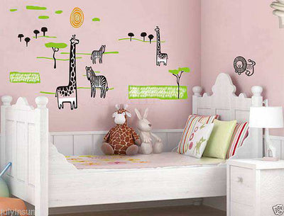 Jungle animal zoo wall stickers wall decals 1