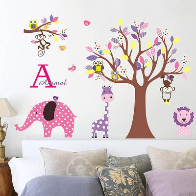 Animal jungle wall stickers for kids
