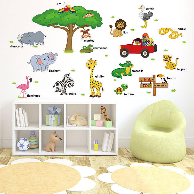 kids-animal-wall-stickers-wall-dceals