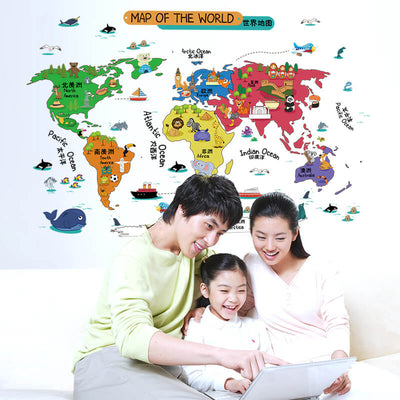 Kids map art Wall