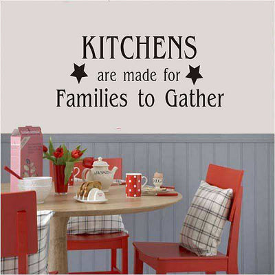 Kitchen are made for famlies togather vinyl art decals sticker