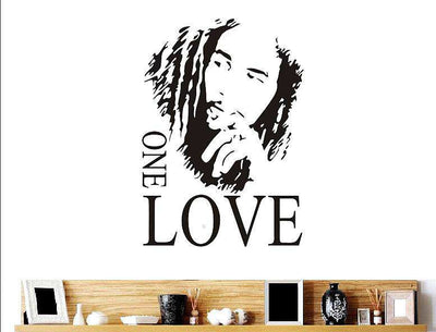 Large Bob Marley One Love Art Wall Sticker Mural Decal Home Decor