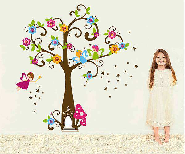 Large Fairy Tree Nursry Wall Decals 2