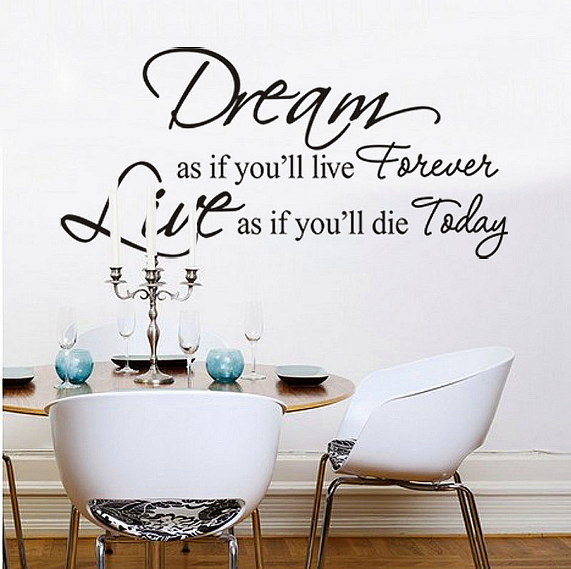 Dream As If You Will Live Forever Quote Art