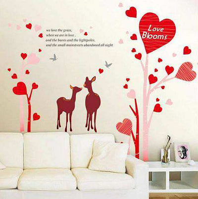 Love Blooms & Deers Wall Stickers 1