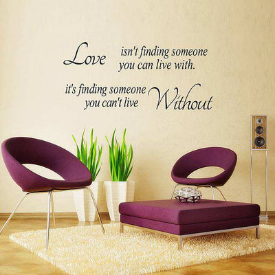 Love isnt about finding somone wall stickers