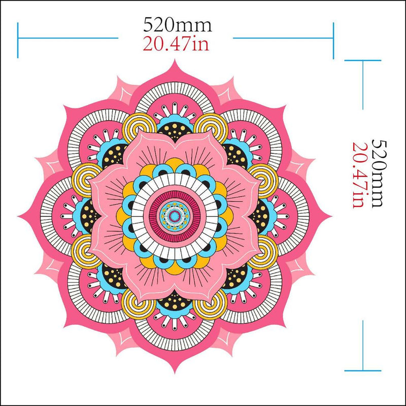 Pink Colorful Mandala Wall Decals Stickers