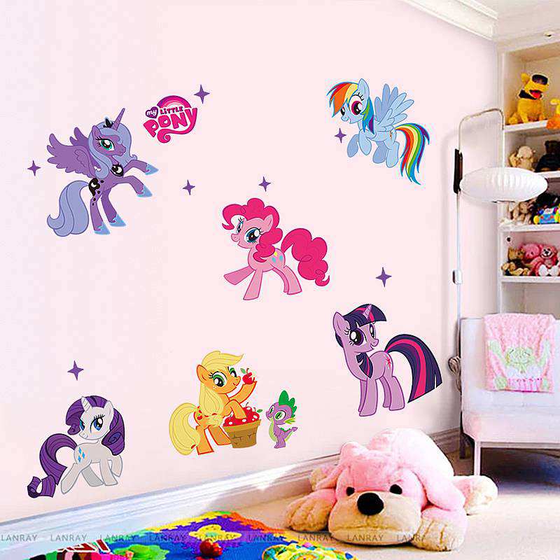 Pony wall sticker girls bedroom decor art mural