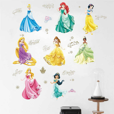 Disney princesses wall stickers for girls