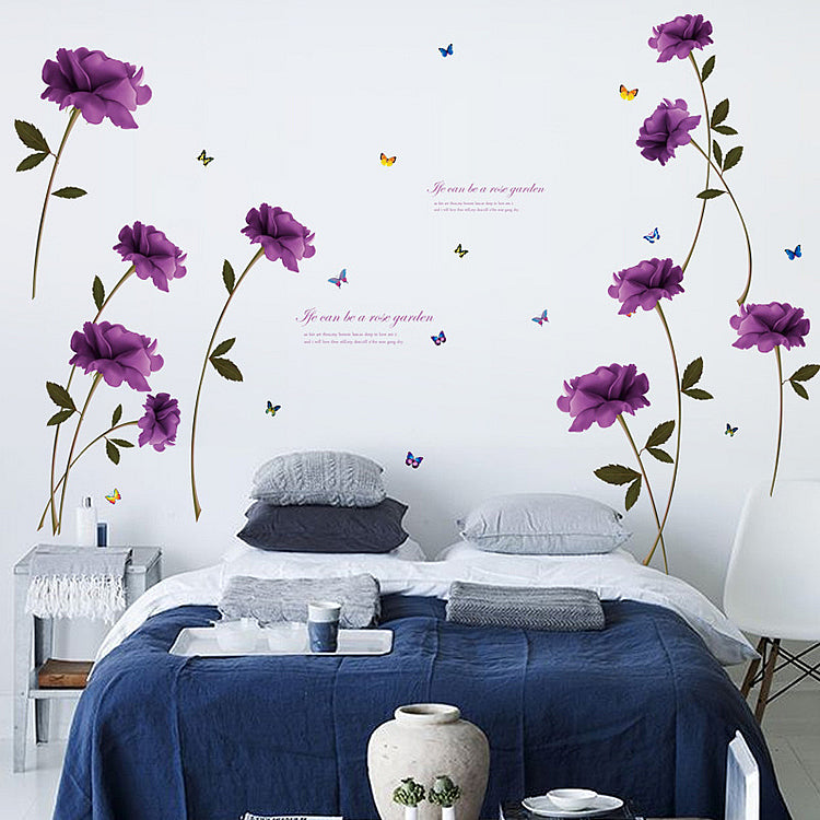Purple Rose wall Decals