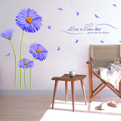 Purple flowers home decor wall art