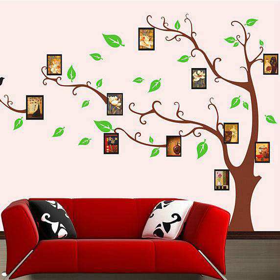 Removable-Brown-Photo-Frame-Tree-Wall-Sticker-Vinyl-Wall-Sticker-For-Your
