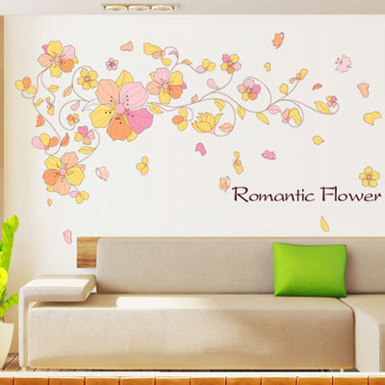 Romantic flower wall stickers decals