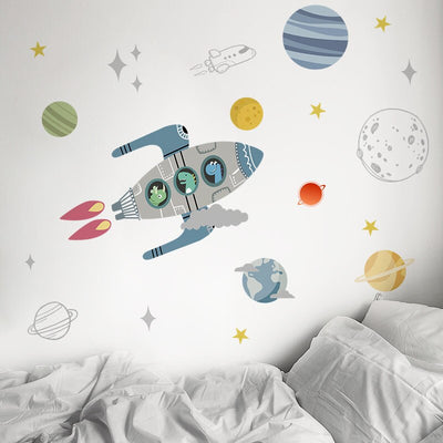 Space Rocket Wall Stickers
