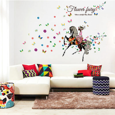 Large Flower Fairy Wall Stickers