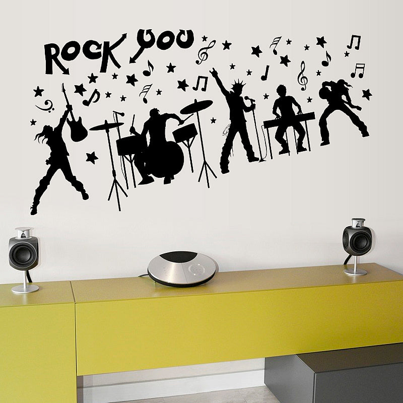 Rock Band Music Wall Stickers