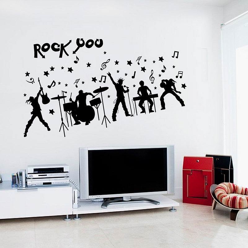 Rock Band Music Wall Stickers