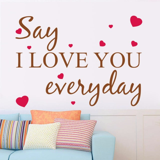 Say i love you wall decal