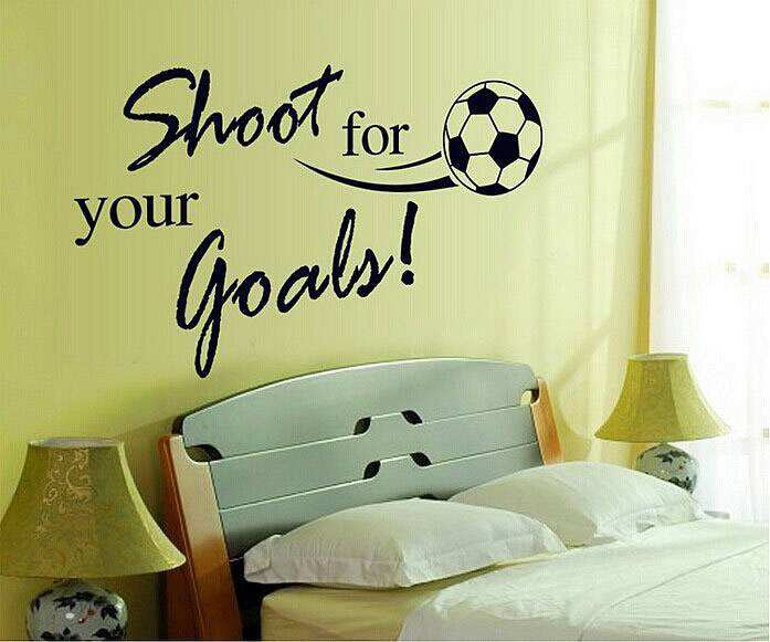 Shoot for your goals football wall stickers