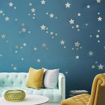 Sliver stars wall decals