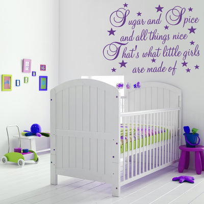 Sugar and spice all things nice wall decal