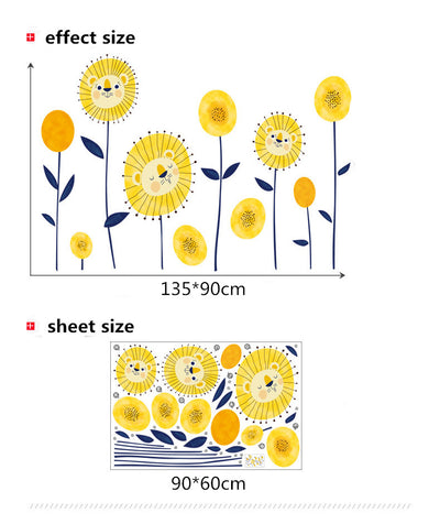 Sunflowers Wall Stickers Art