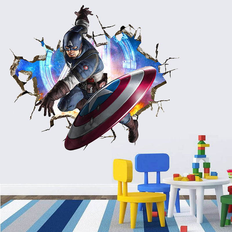 3D Avengers Through Wall Decal – The Decal House