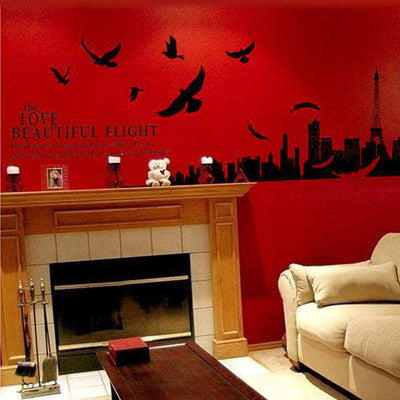 Tower-Bedroom-Decor-Living-Room-Large-Vinyl-Wall-Art-Decals-Sofa-Decoration-Book