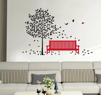 Tree and bird wall decals