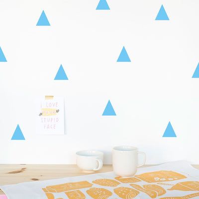 Triangles Stickers Blue