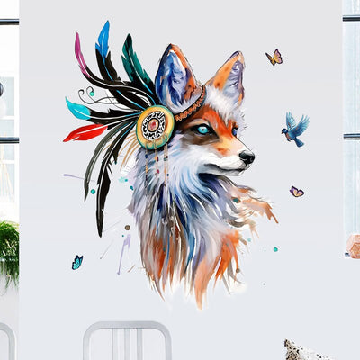 Wolf Wall Stickers Creative Animal Room Decoration Aesthetic For Teens Boy Vsco Girl Home Decor Wallpaper