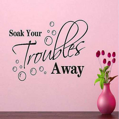 Your-Troubles-Away Removable-Wall-Decals-Quotes-Inspirational-Quotes-Wall-Art-Vinyl-Lettering