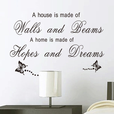 a house is made of walls and beams wall quote