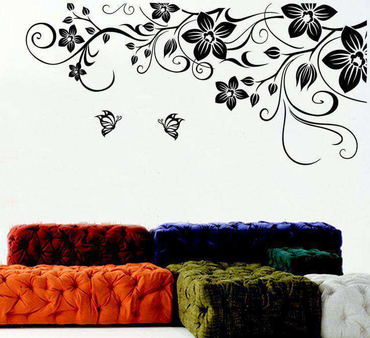 Flower wall decal