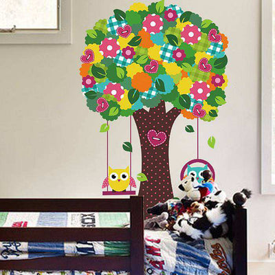colorful tree wol wall stickers art decals