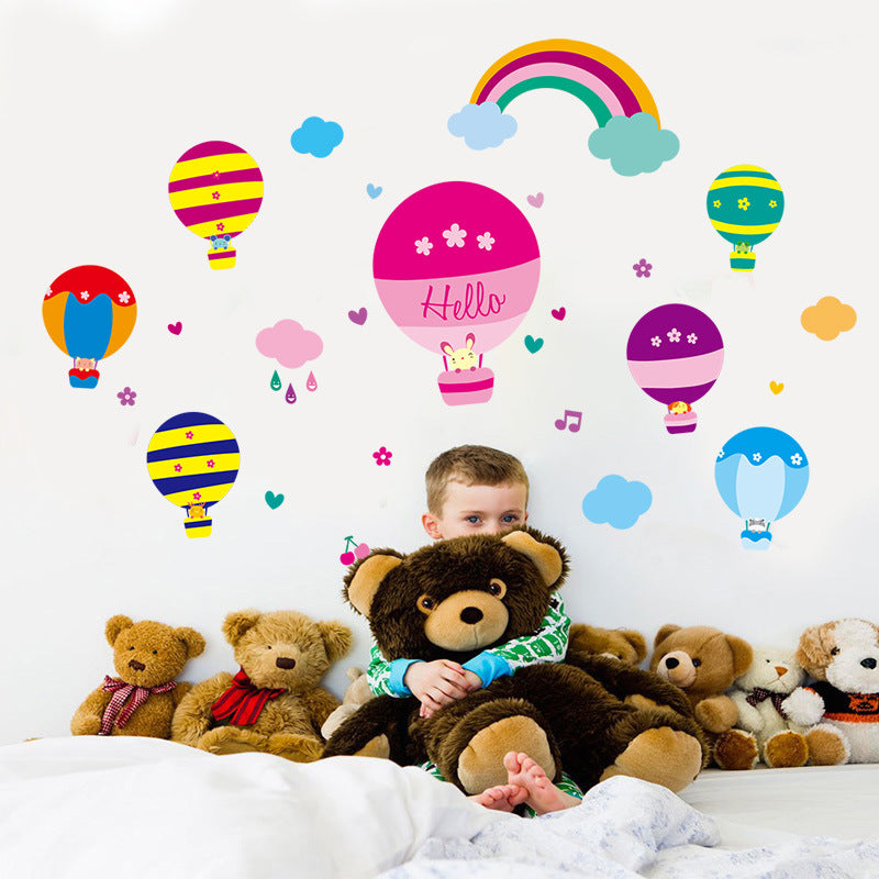 colourful hot air balloon wall stickers Ireland