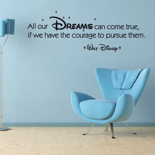 Disney motivational quote wall decal | disney decals | wall art ...