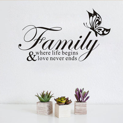family wall quote