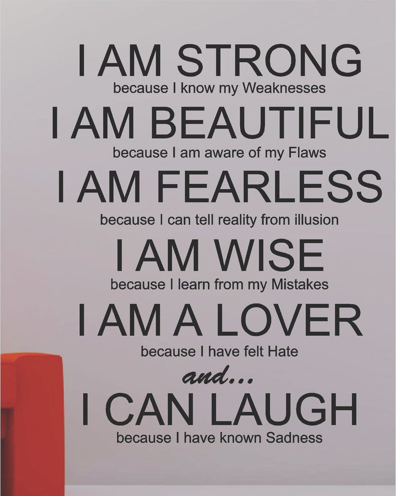 i am strong wall decal